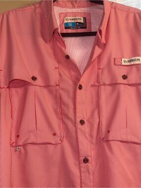 Magellan Outdoors Red Gingham Fishing Shirt